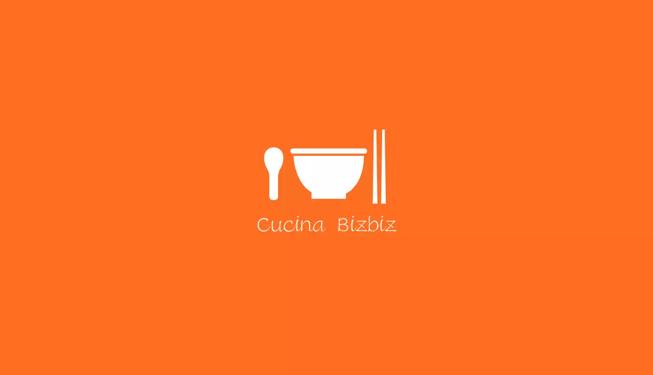 Logo arancione semplice per cucinare