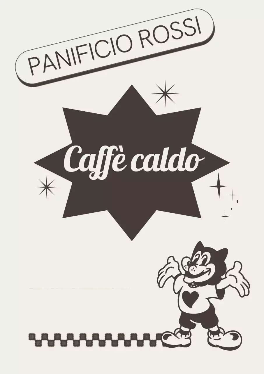 Promozione pubblicitaria del caffè retrò marrone