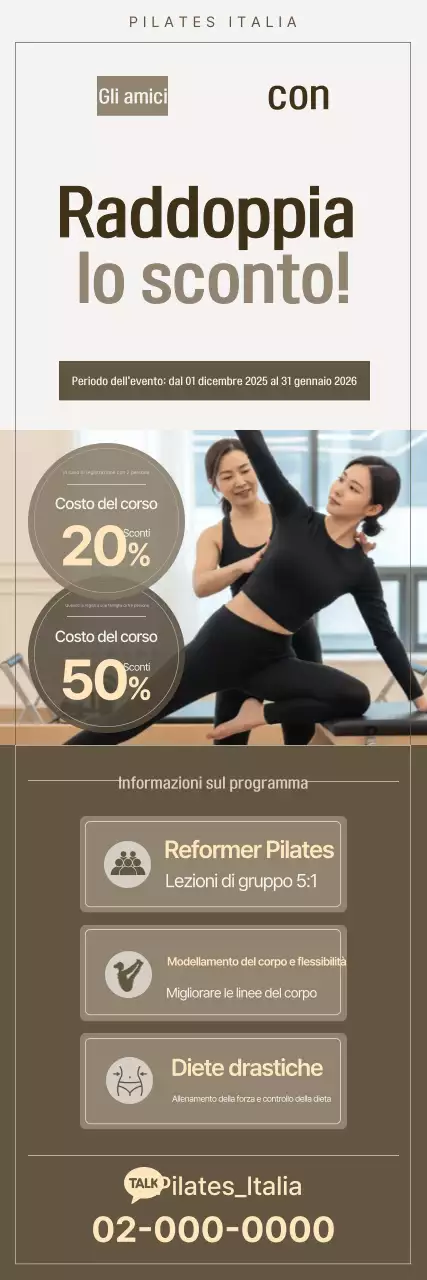 Evento scontato Beige Modern Pilates