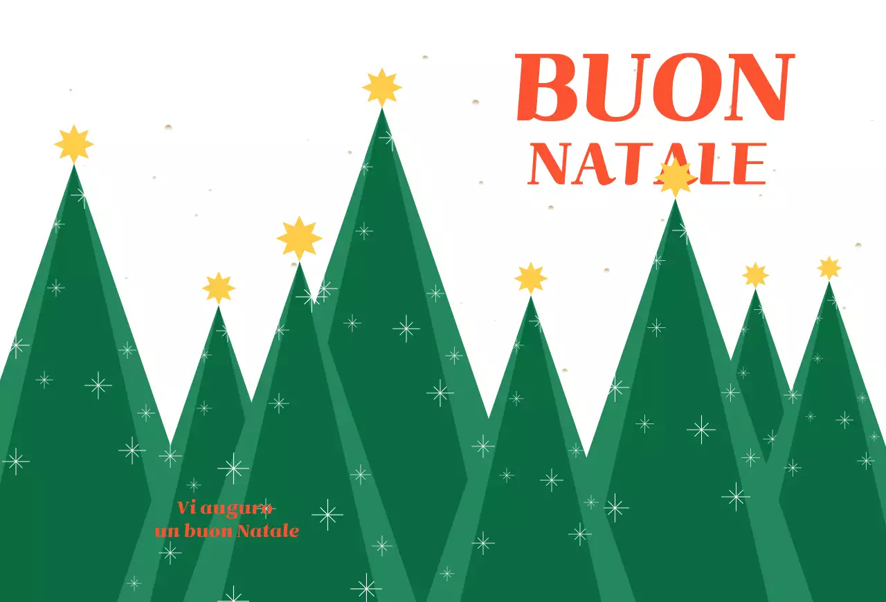 Biglietto di Natale semplice verde