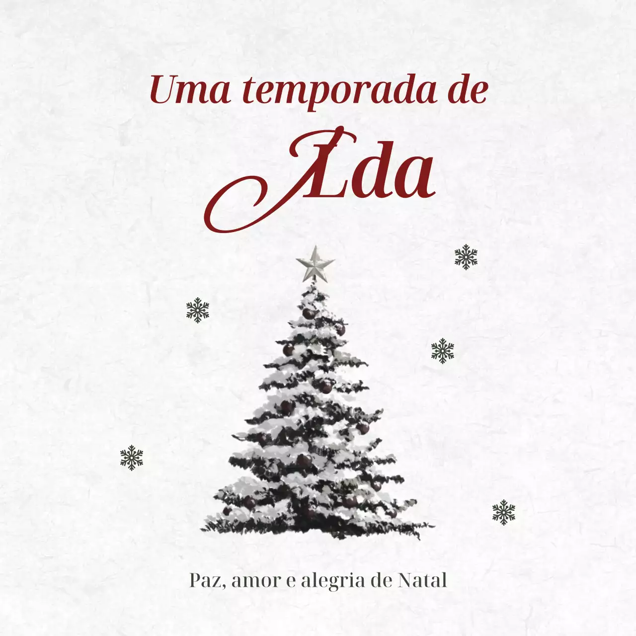 Cartão postal de Natal clássico cáqui