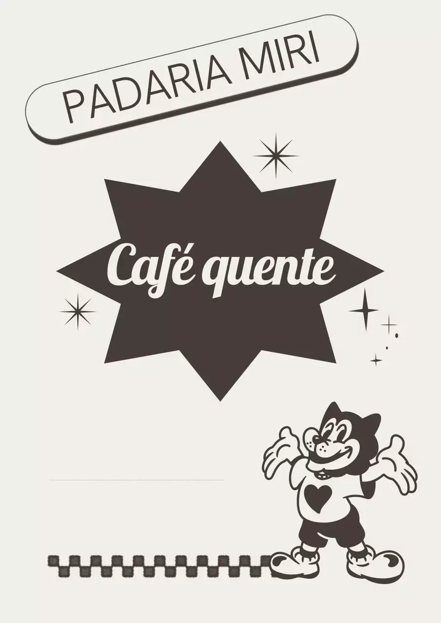 Promoção publicitária de café retrô marrom