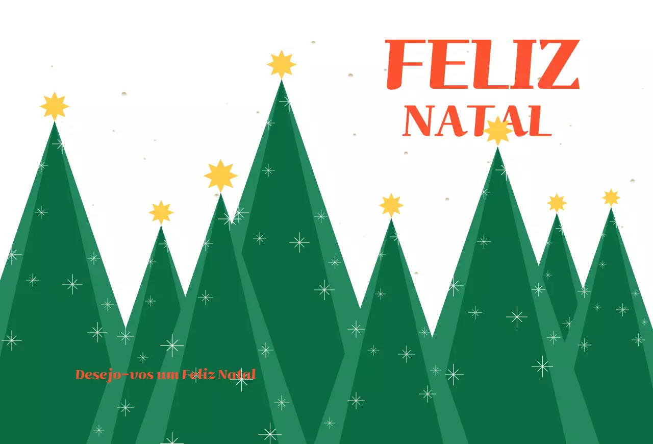 Cartão de Natal Verde Simples