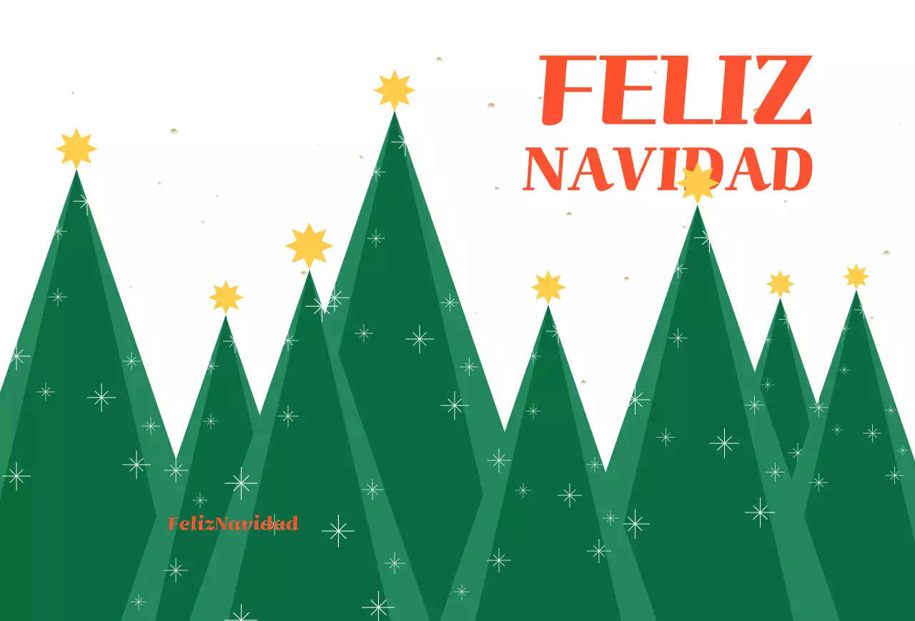 Tarjeta navideña sencilla y verde