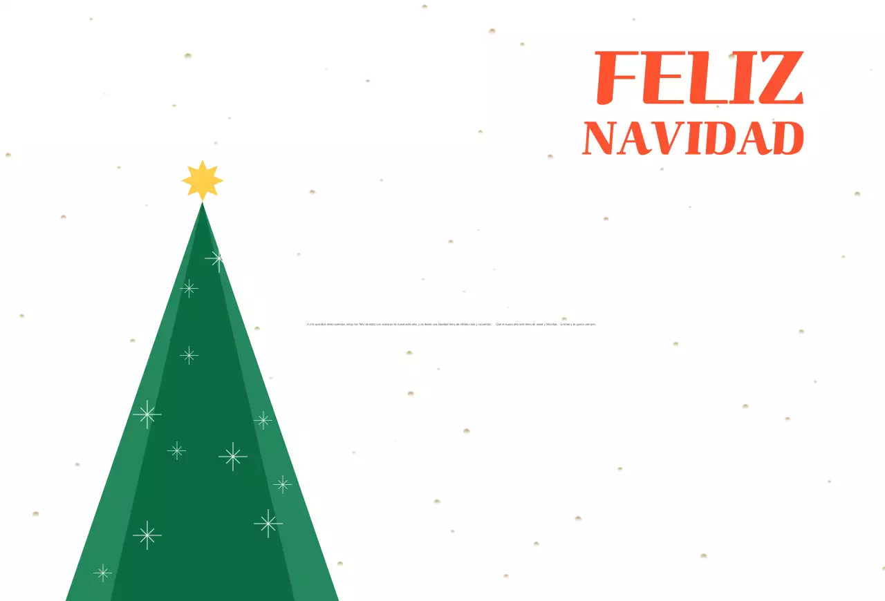 Tarjeta navideña sencilla y verde