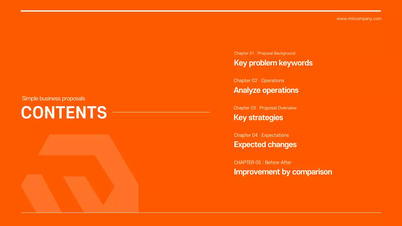 Orange Simple Business Proposal Proposal