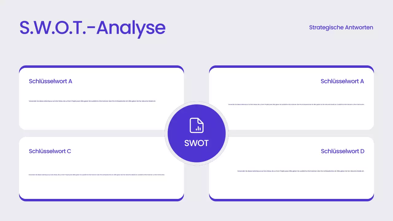 Blauer moderner Geschäftsbericht