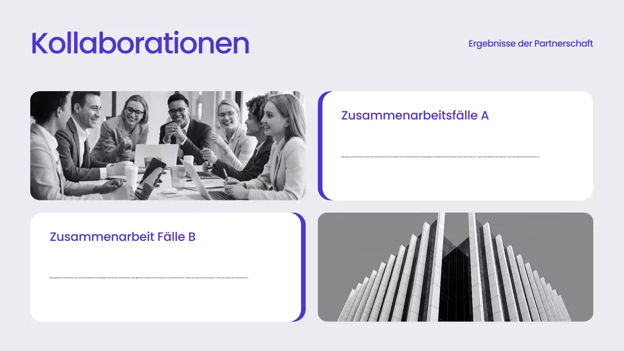 Blauer moderner Geschäftsbericht