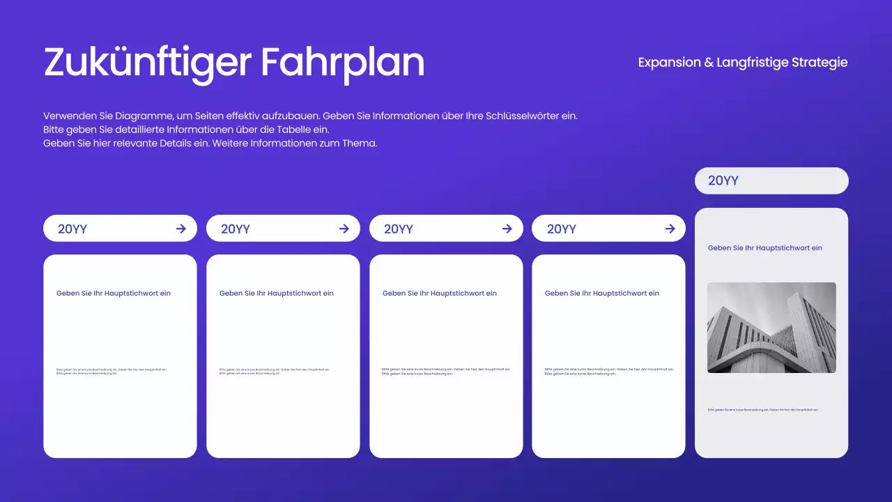 Blauer moderner Geschäftsbericht