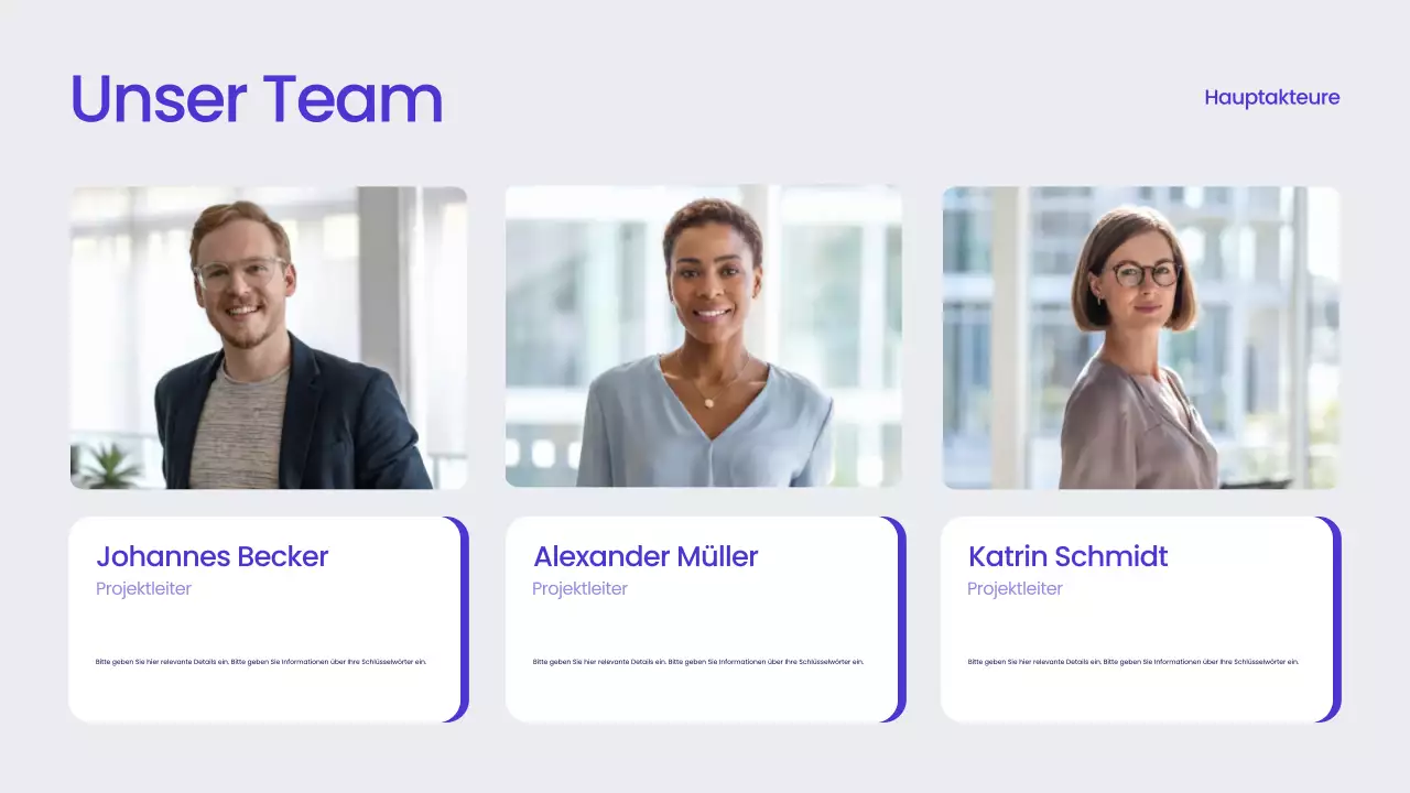 Blauer moderner Geschäftsbericht