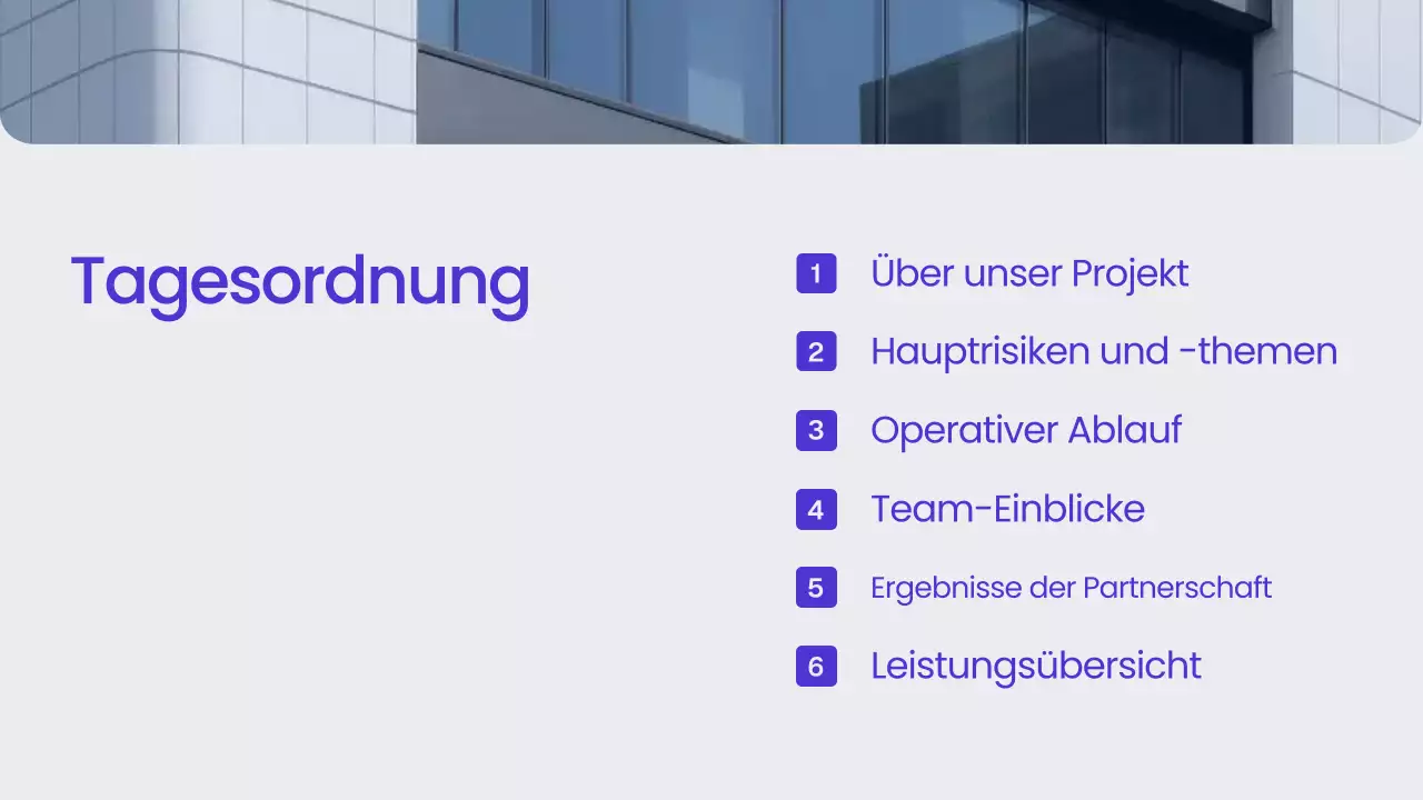 Blauer moderner Geschäftsbericht