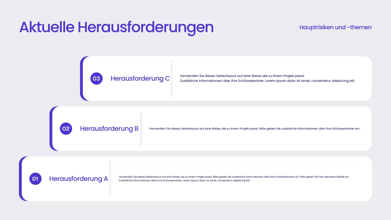 Blauer moderner Geschäftsbericht