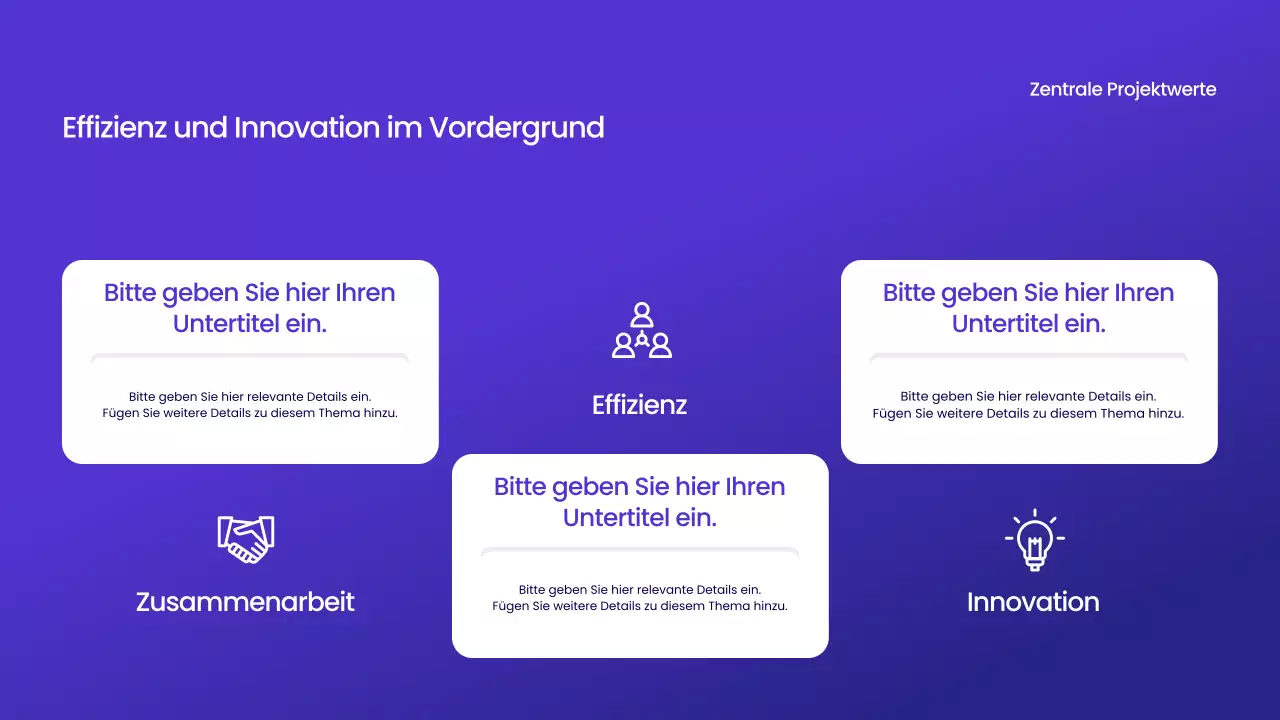 Blauer moderner Geschäftsbericht