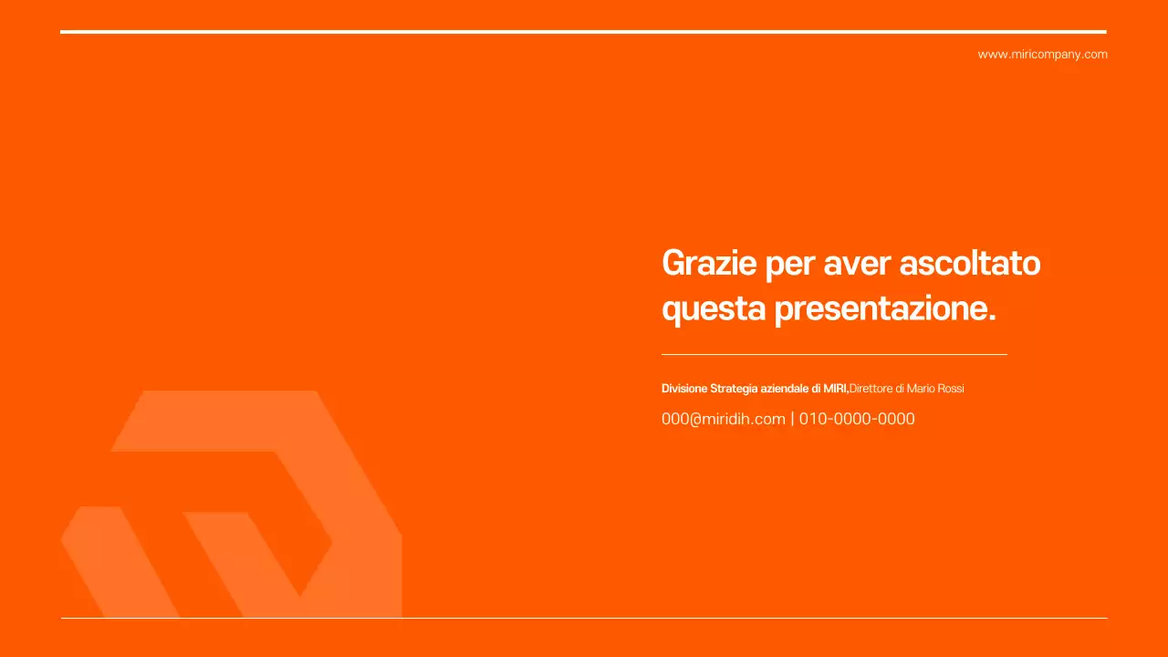 Proposta di business semplice arancione