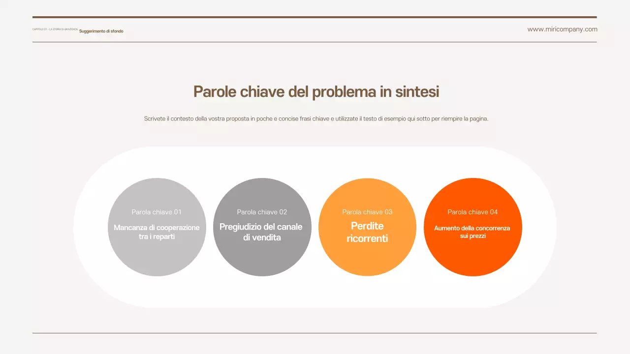 Proposta di business semplice arancione