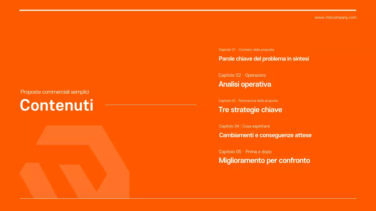 Proposta di business semplice arancione