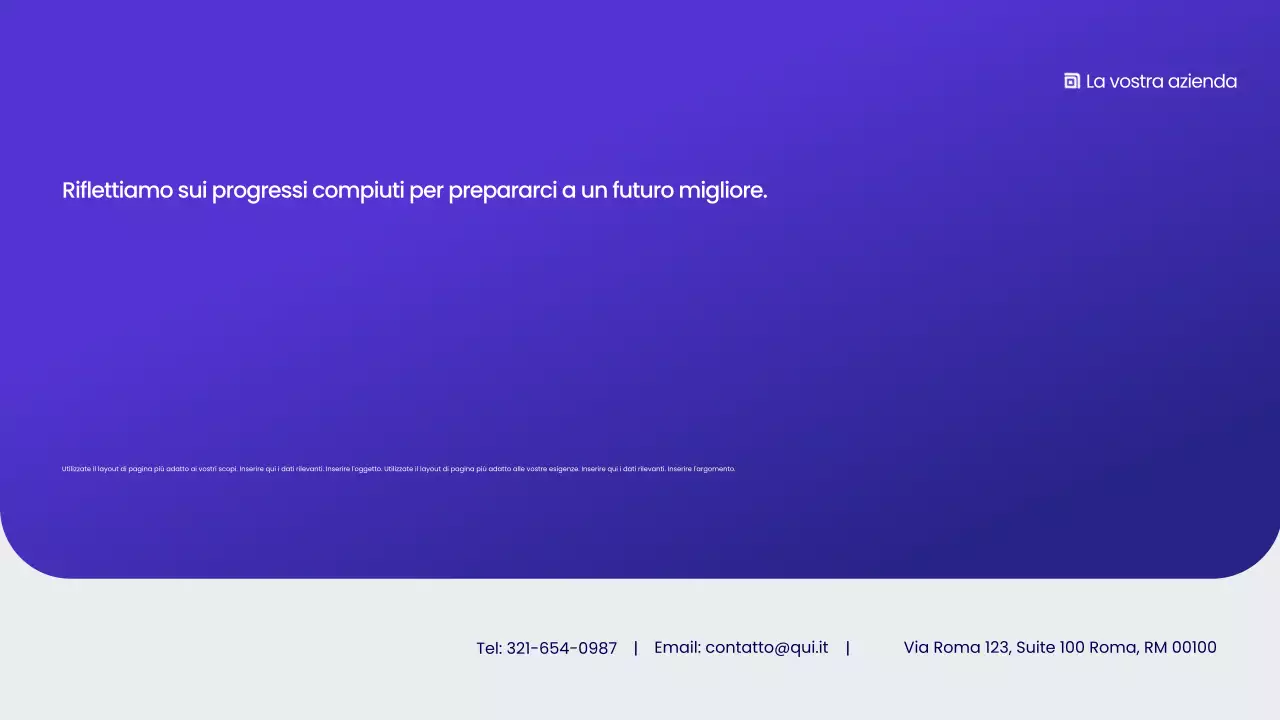 Rapporto aziendale moderno blu