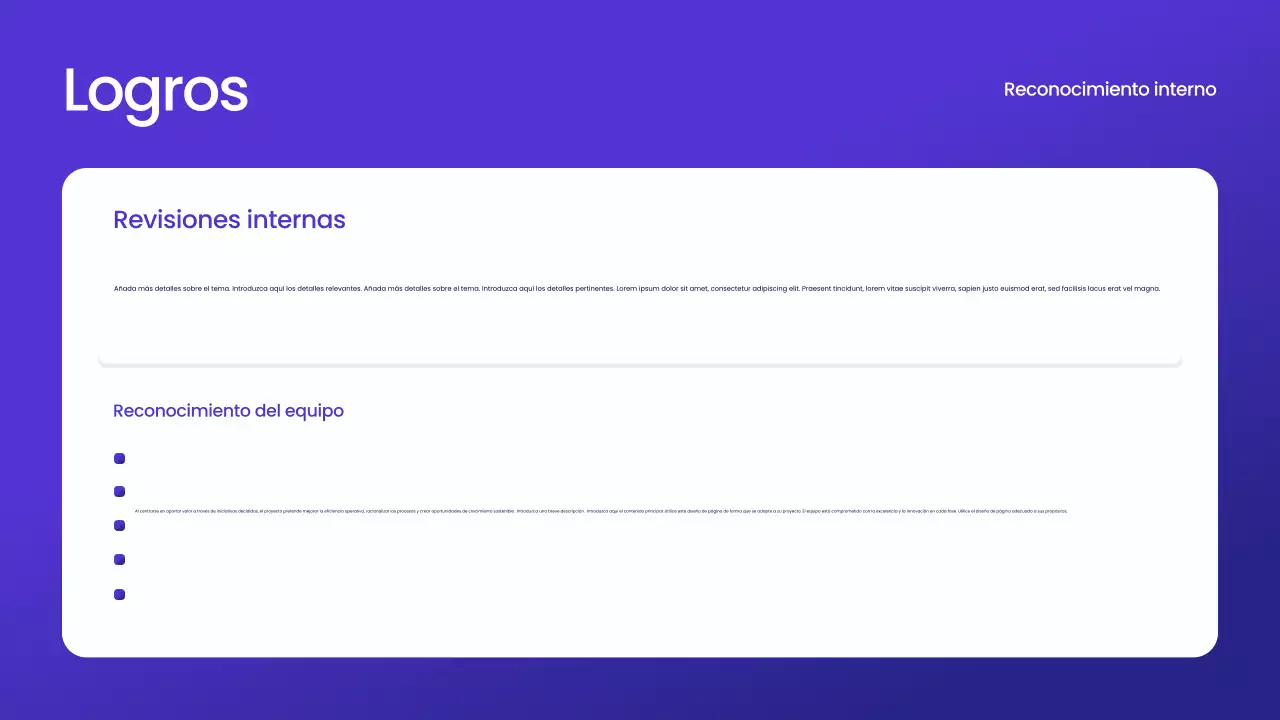 Informe empresarial moderno azul