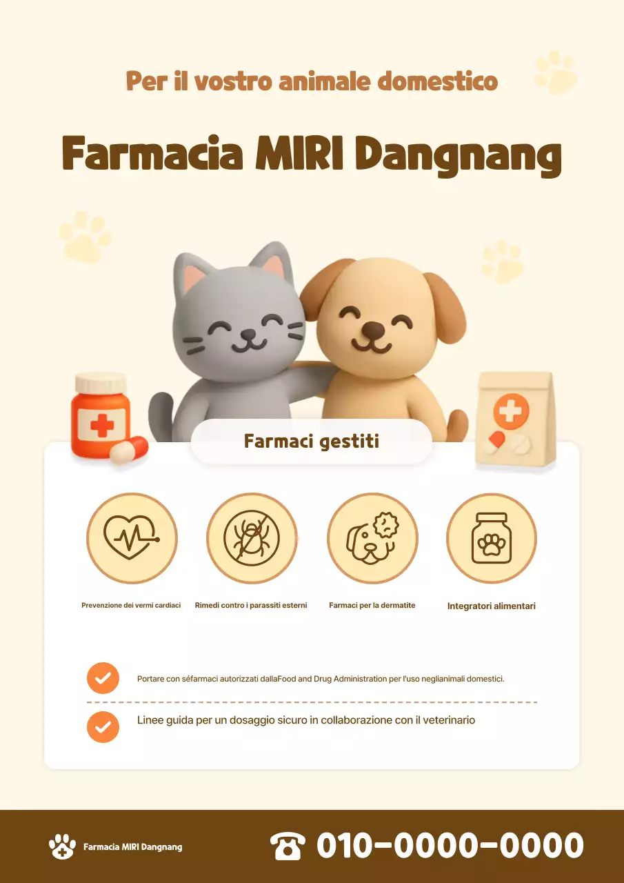 Guida per animali domestici carini beige