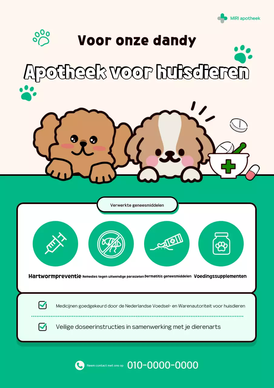 Groene schattige huisdierengids
