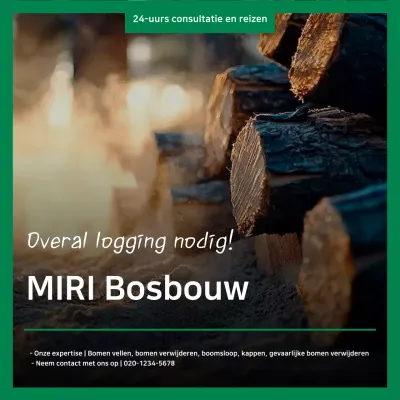 Groene Eenvoudige Houtkap Advertentie