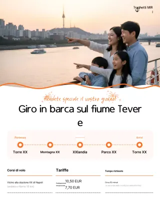 Promozione turistica della crociera sul fiume Han Orange Simple