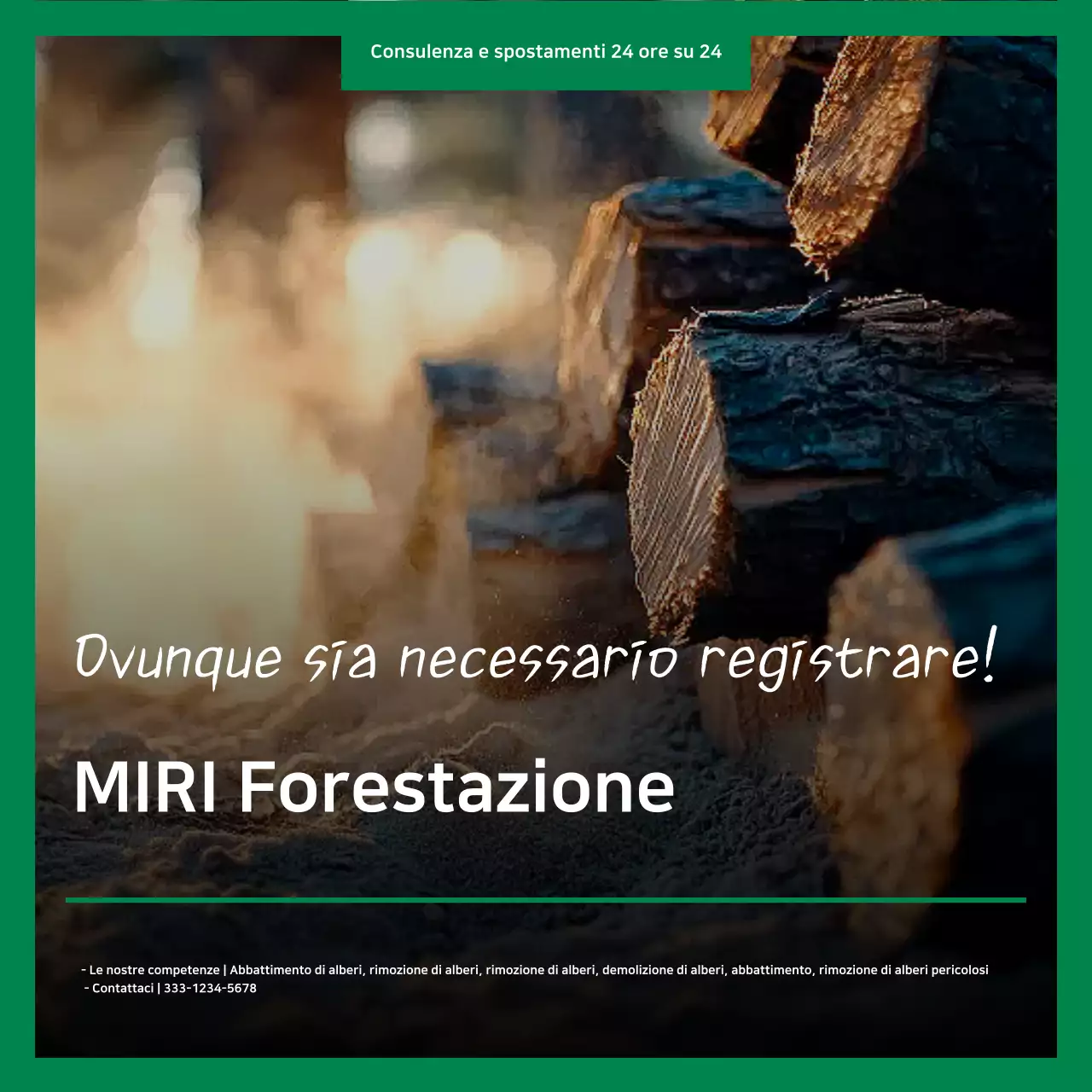 Pubblicità Green Simple Logging