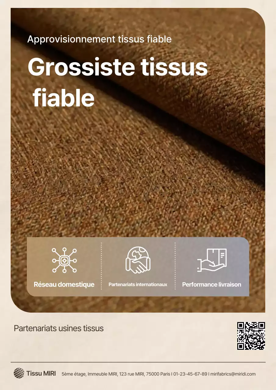 Publicité en tissu marron moderne