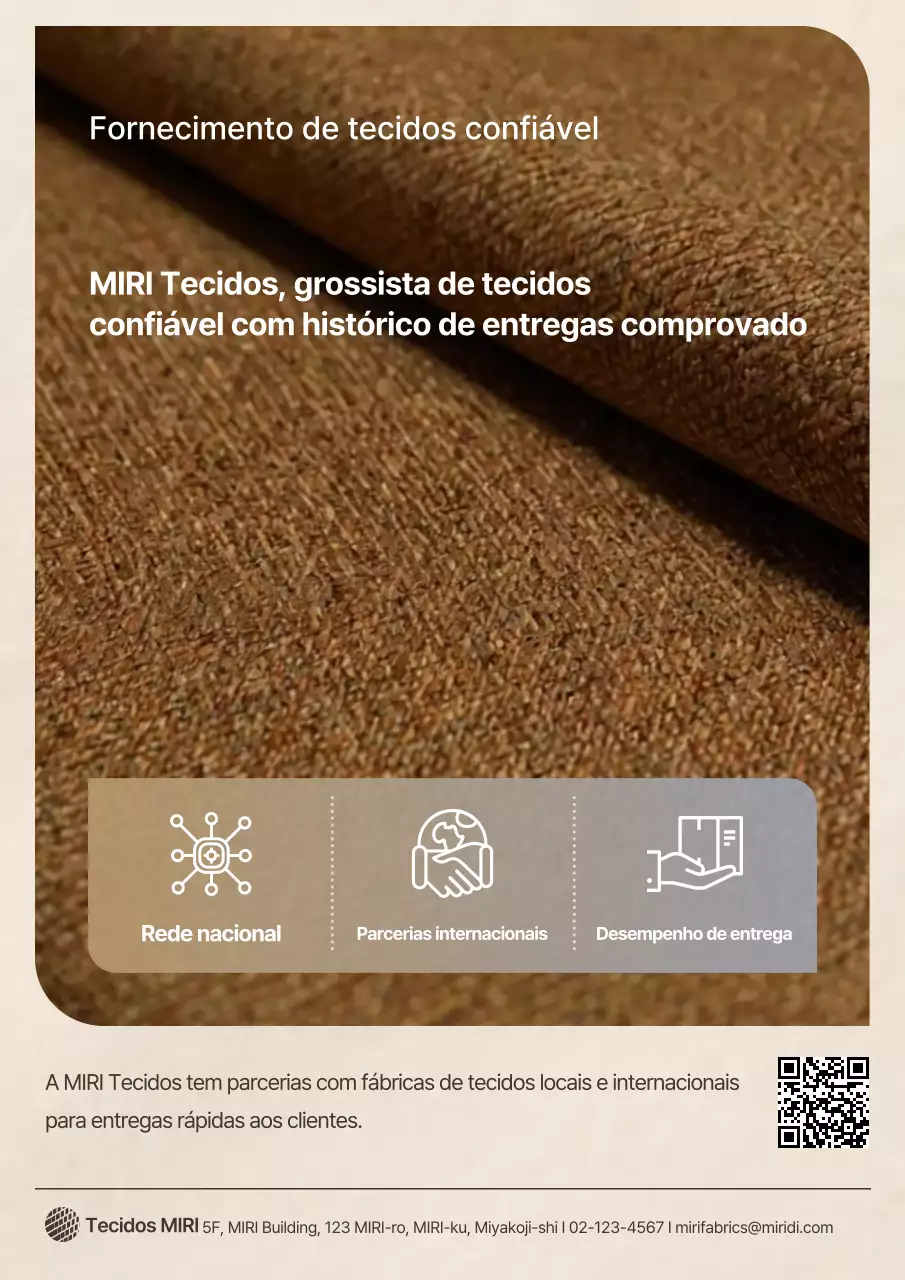 Anúncio de tecido moderno marrom