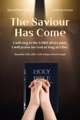 Brown Traditional Christmas Event Poster