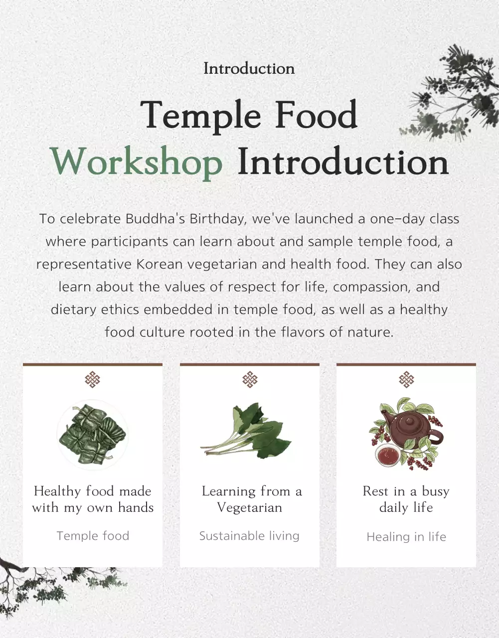 Beige Traditional Food Promotion Detail Page