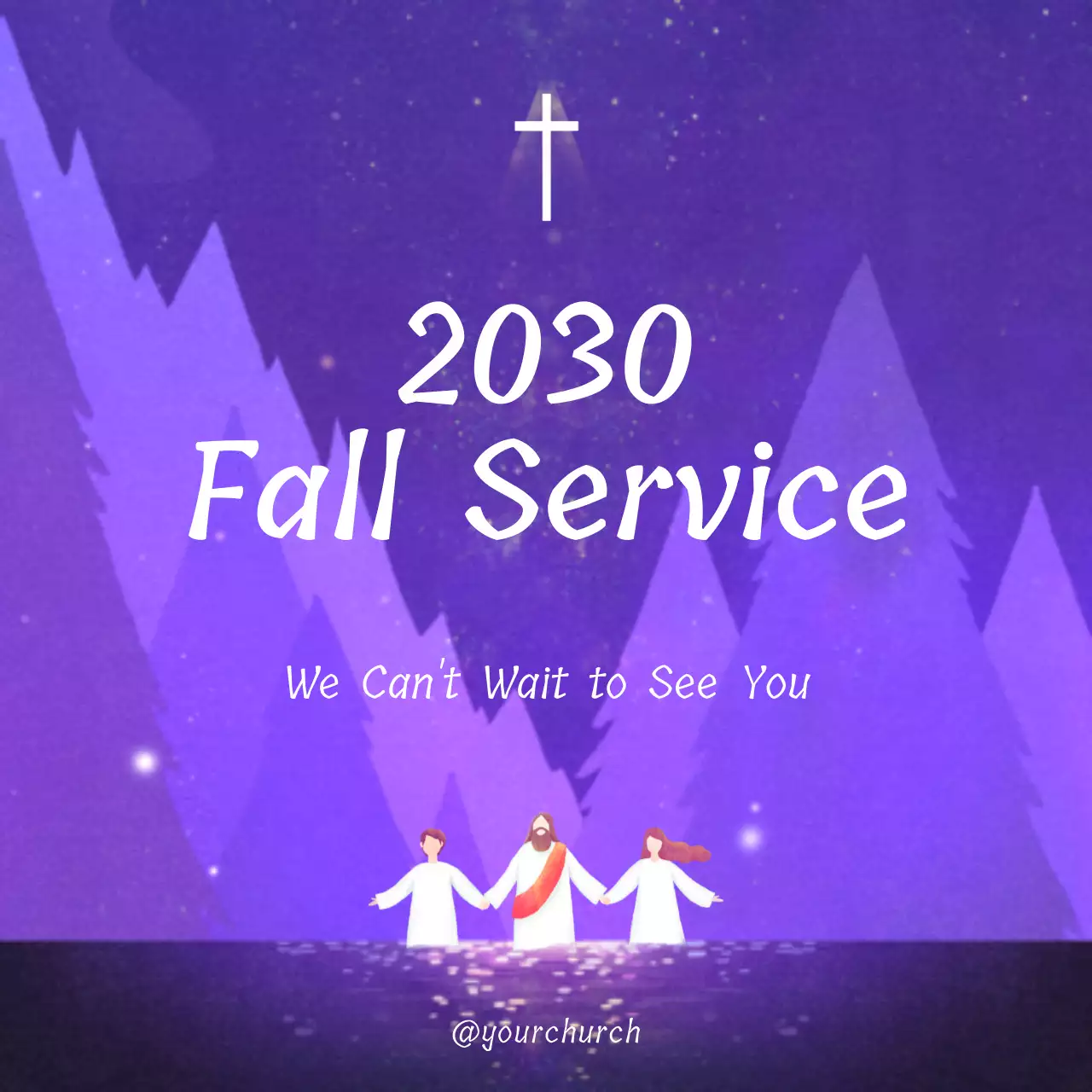 Purple Minimal Revival Event Banner