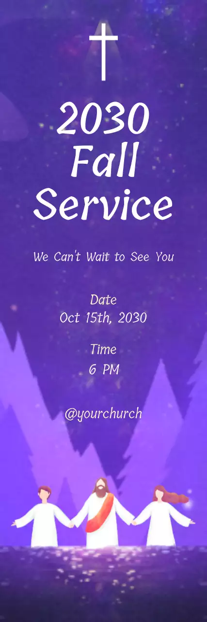 Banner de anúncio de renascimento tradicional roxo