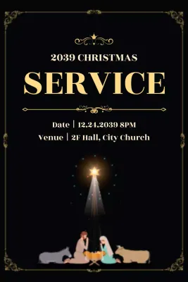 Black Classic Thanksgiving Announcement Poster