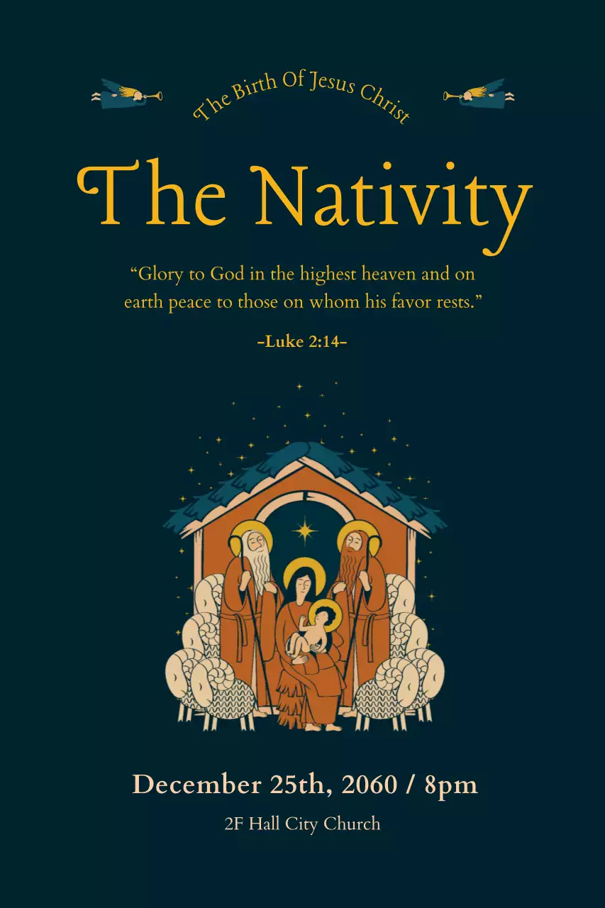 Navy Traditional Nativity Event Poster