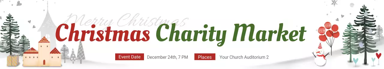 Banner vermelho tradicional de evento de Natal