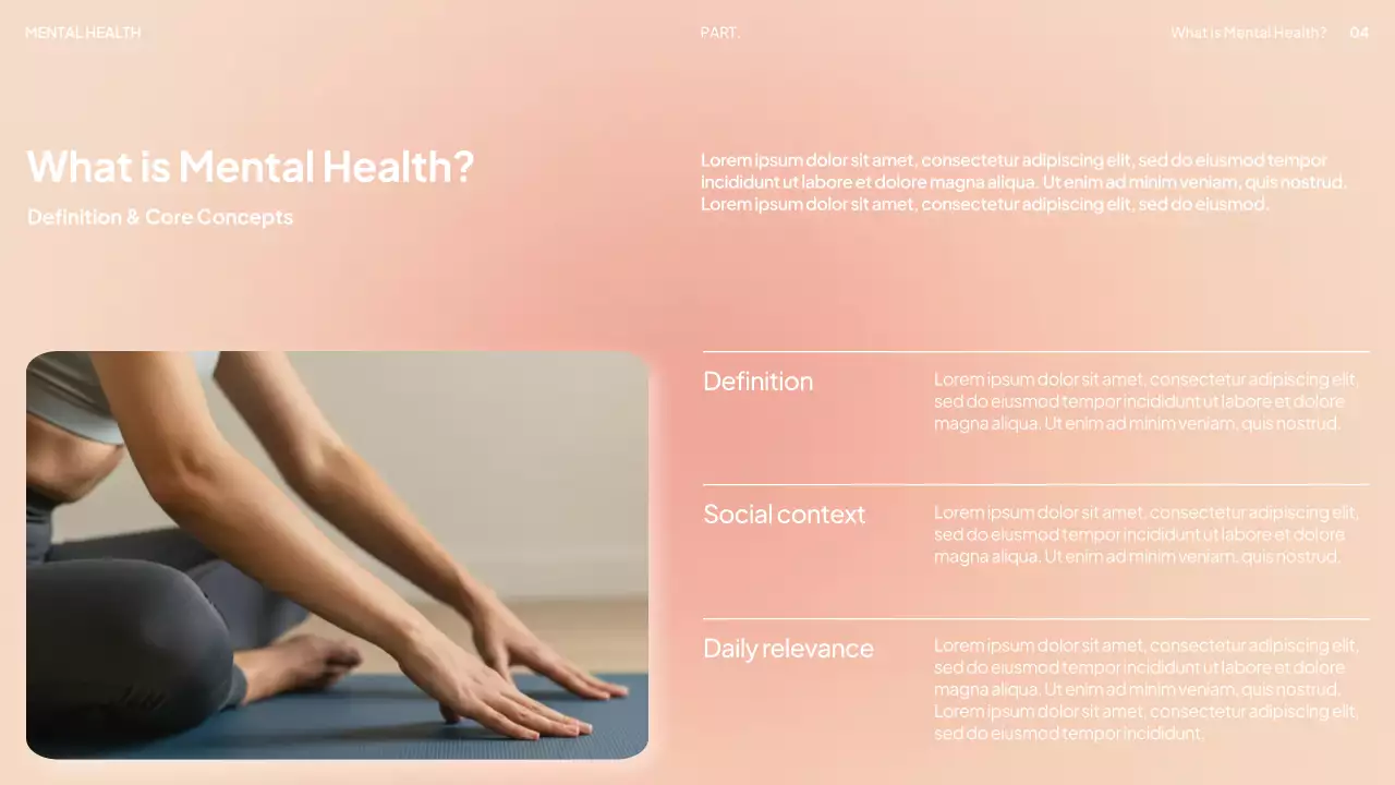 Beige Modern Mental Health Lecture Presentation