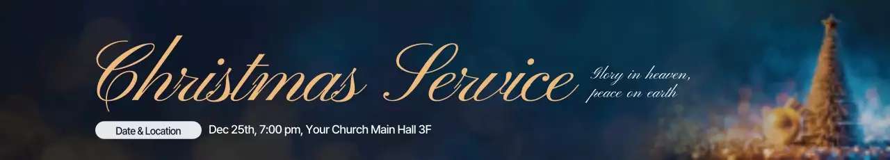 Banner de anúncio de Natal elegante azul