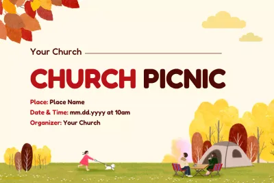 Beige Rustic Church Event Poster