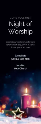 Banner de anúncio de evento de Natal elegante preto