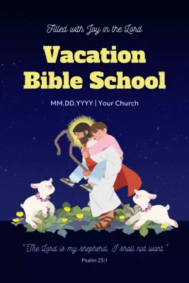 Navy Traditional Bible Event Poster