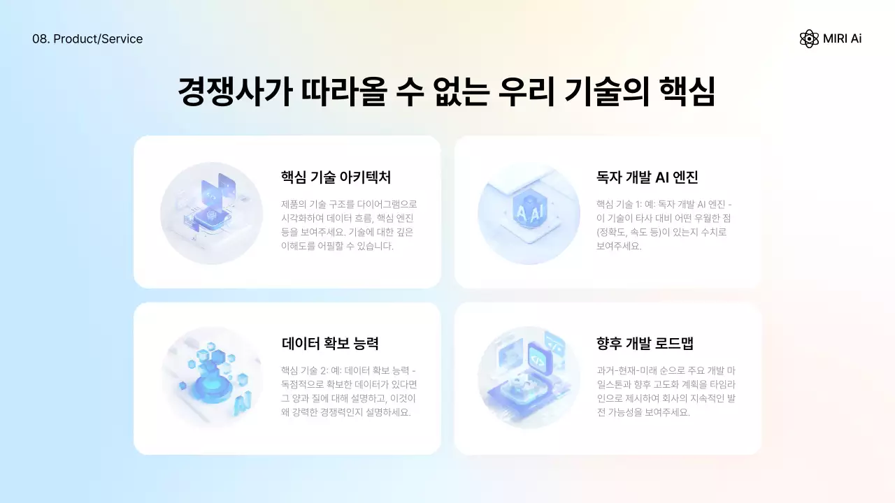 하늘색 모던 기업 설명 IR