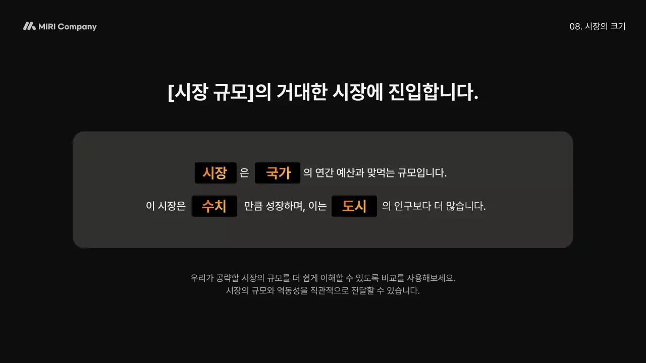 주황 모던 비즈니스 설명 IR
