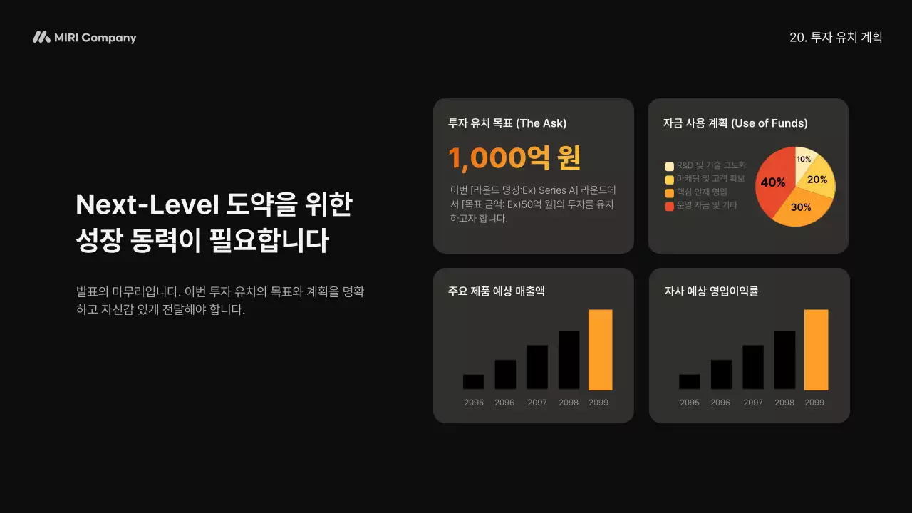 주황 모던 비즈니스 설명 IR