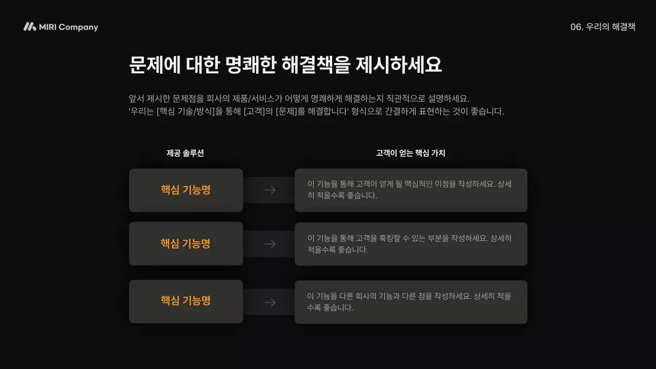 주황 모던 비즈니스 설명 IR