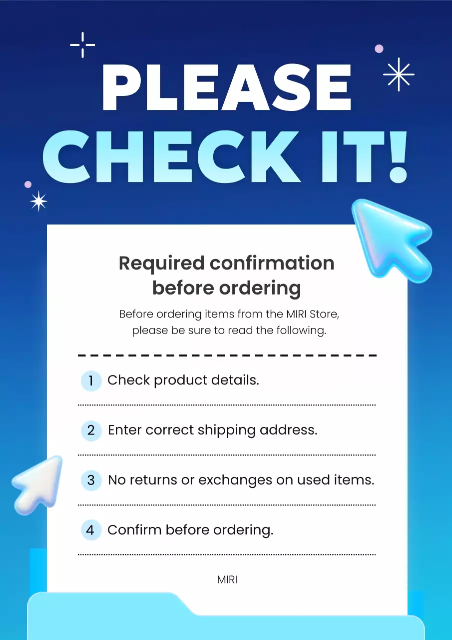 블루 모던 쇼핑 체크리스트 알림