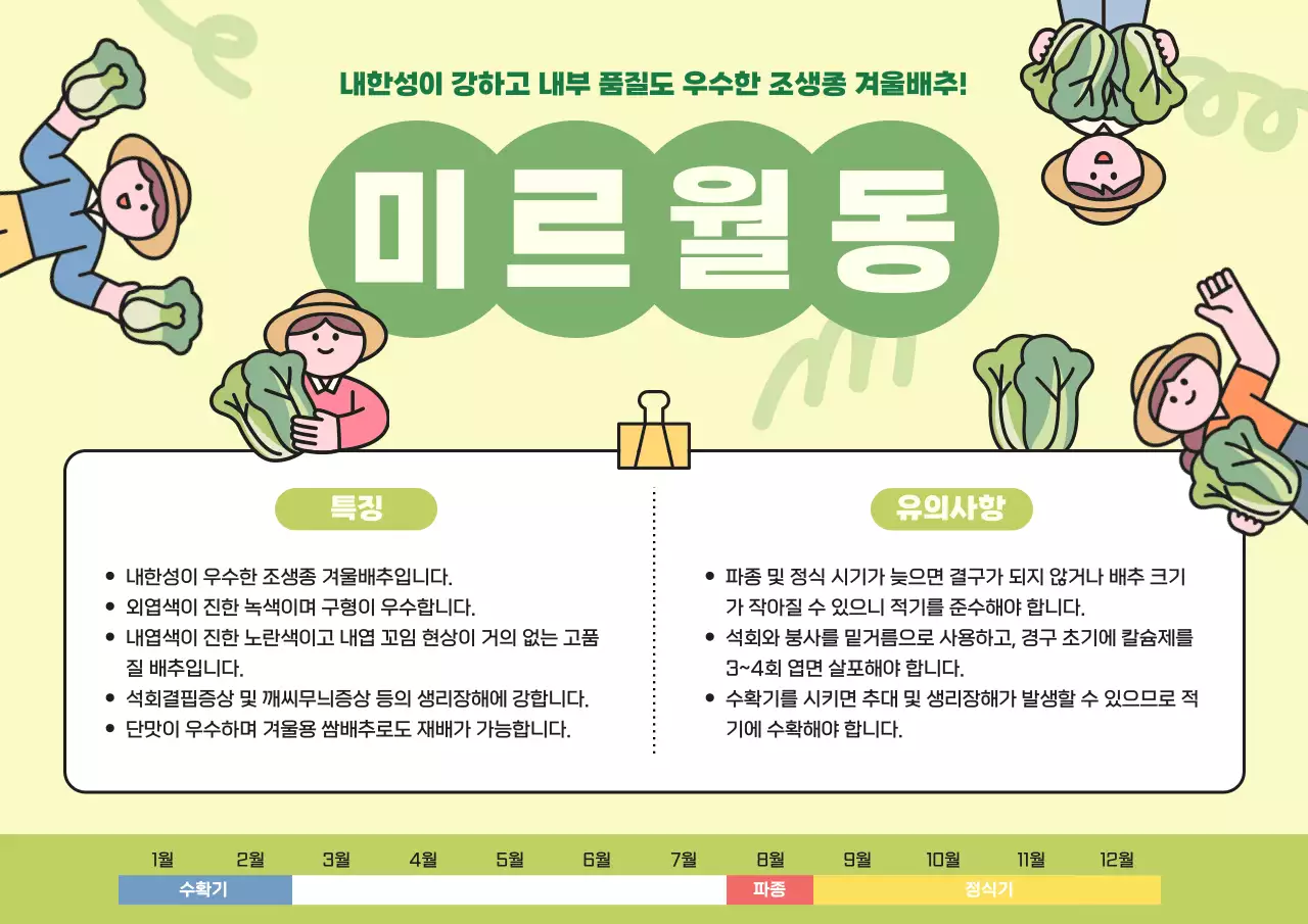 연두 아기자기한 농업 설명서