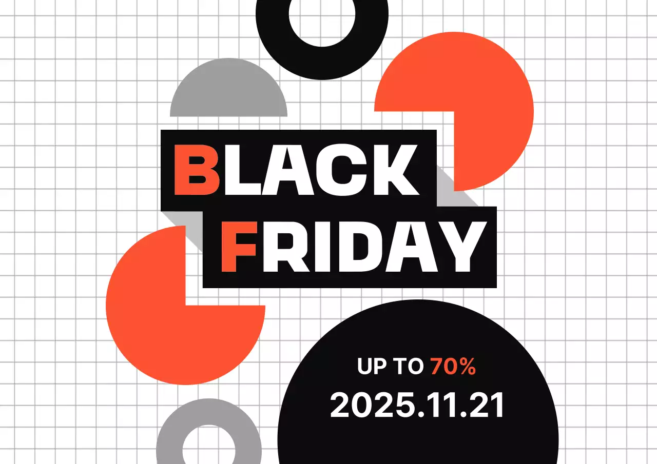 검정 모던 블랙 프라이데이 프로모션