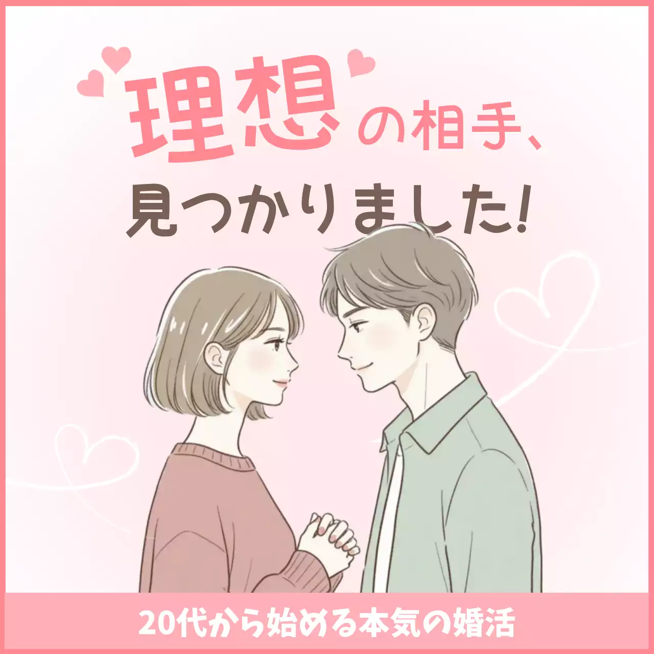 ピンク かわいい 婚活 ソーシャルメディア サムネイル