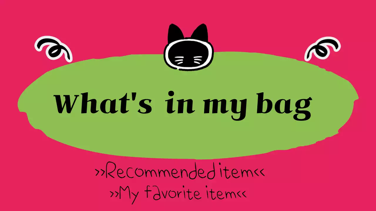 핫핑크 심플 what s in my bag